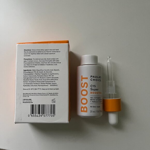 Paula's Choice C15 Super Booster Vitamin C Serum New in Box - Picture 3 of 3